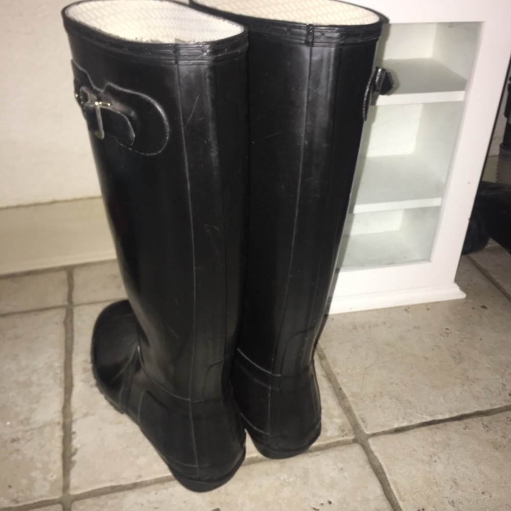 Hunter Original Gloss Tall Black Rain Boots - Picture 3 of 12